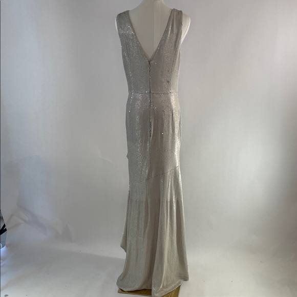 Badgley Mischka Ruffled Sequin Gown, 10 - Picture 13 of 16